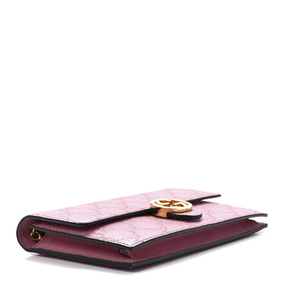 Gucci Guccissima Icon Chain Wallet Carmine Rose 4 of 10