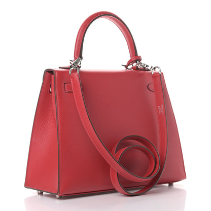 Hermes Epsom Kelly Sellier 25 Rouge Casaque 3 of 11