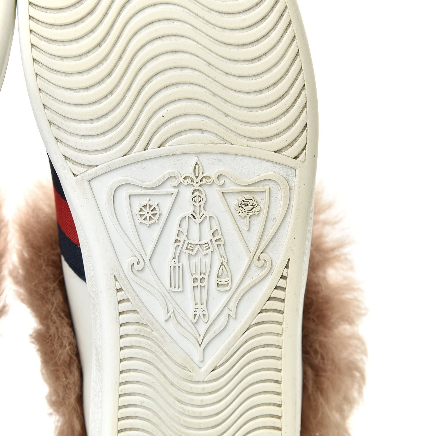 Gucci Calfskin Wool Web Bee Embroidered Womens Ace Sneakers 38 White 8 of 12