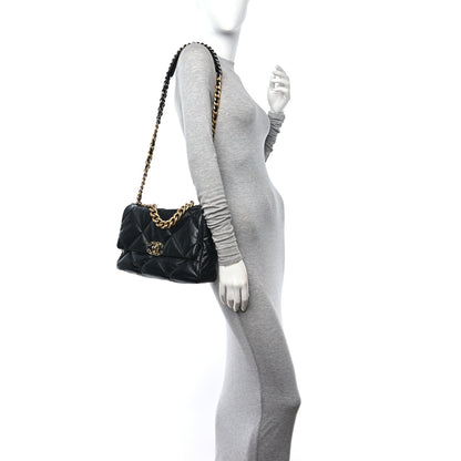Chanel Lambskin Quilted Large Chanel 19 Flap Black 2 of 10