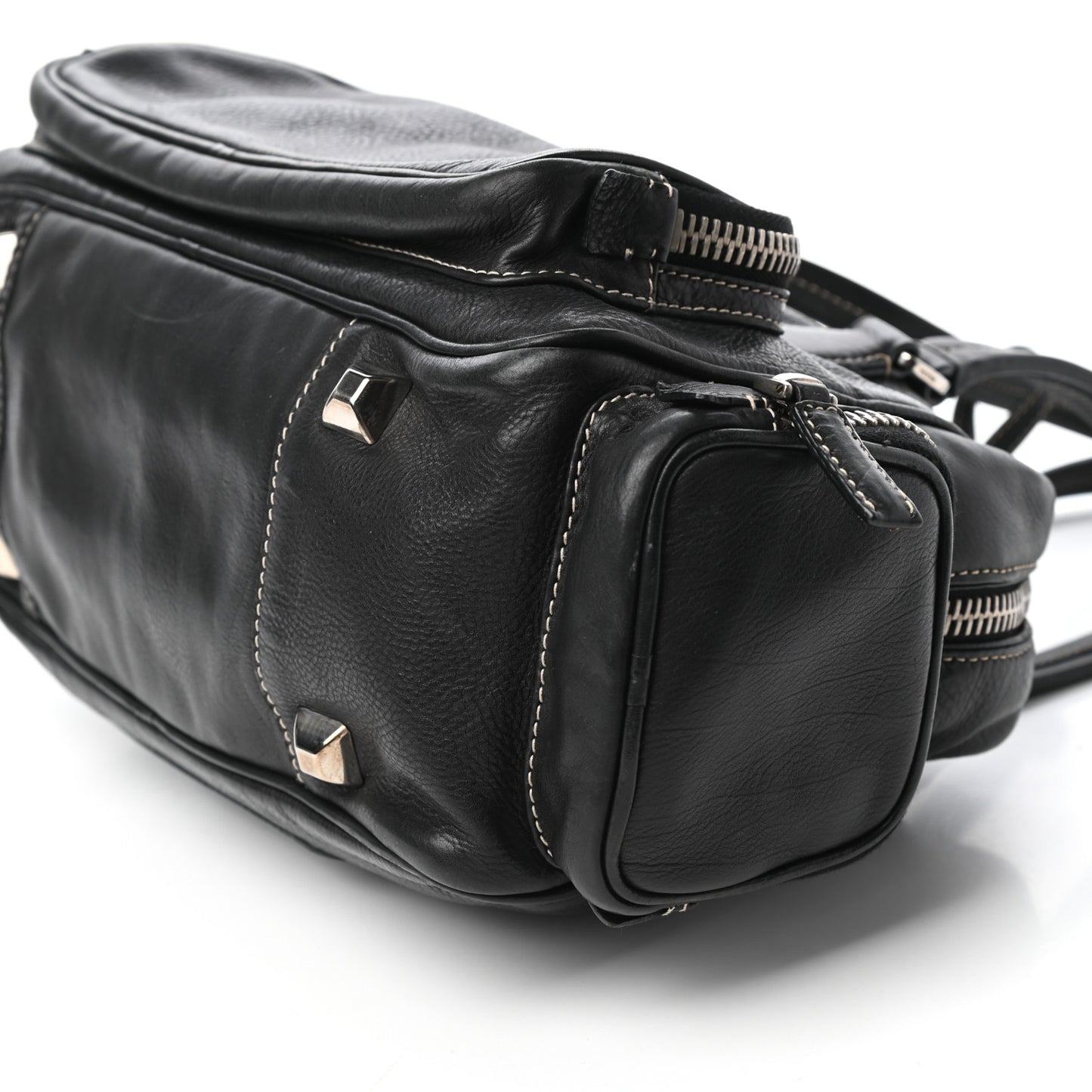 Vitello Daino Satchel Black