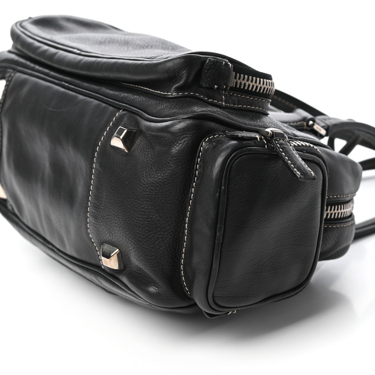 Prada Vitello Daino Satchel Black 10 of 10