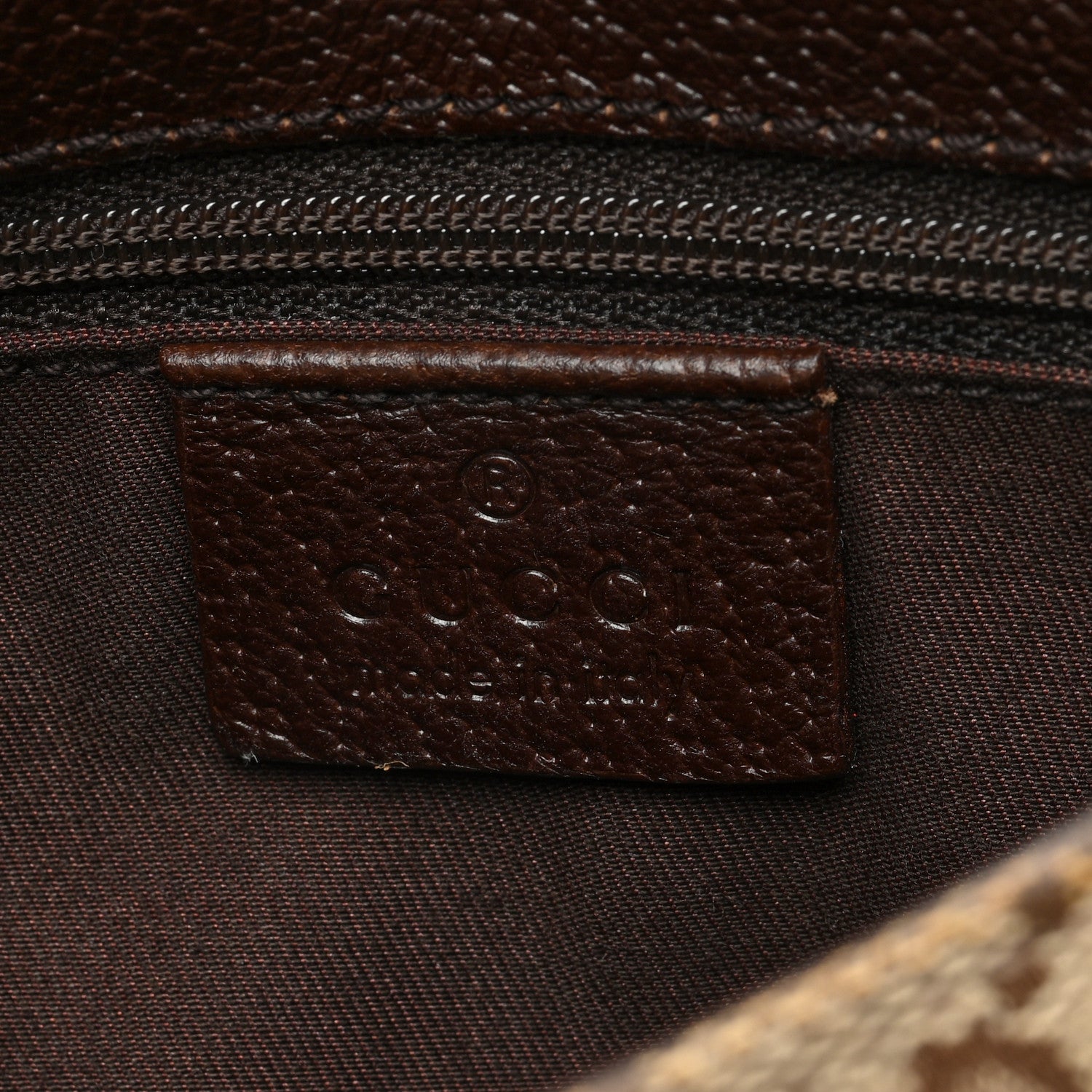 Gucci GG Monogram Buckle Belt Bag Dark Brown 6 of 10