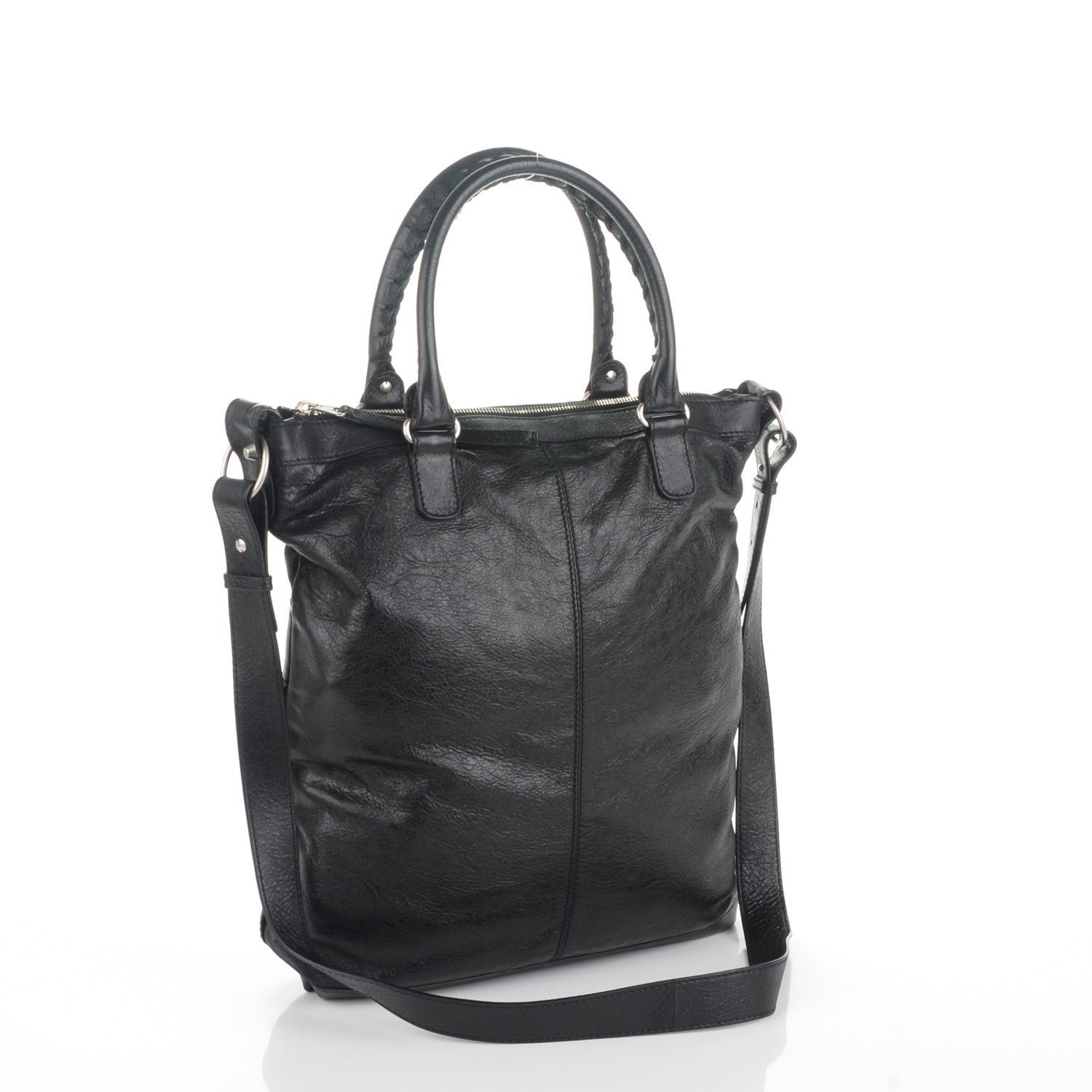 Balenciaga Agneau Classic Hardware Square Tote Black 3 of 7