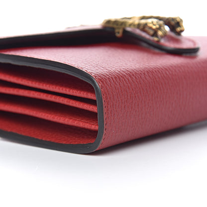 Gucci Calfskin Garden Dionysus Chain Wallet Hibiscus Red 10 of 12