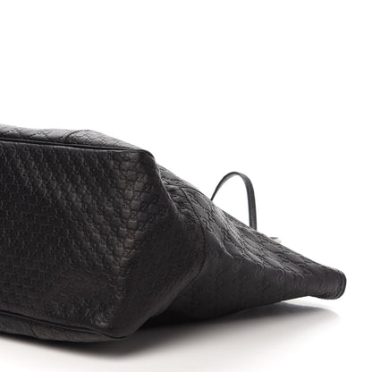 Gucci Guccissima Medium Bree Zippered Tote Black 7 of 13