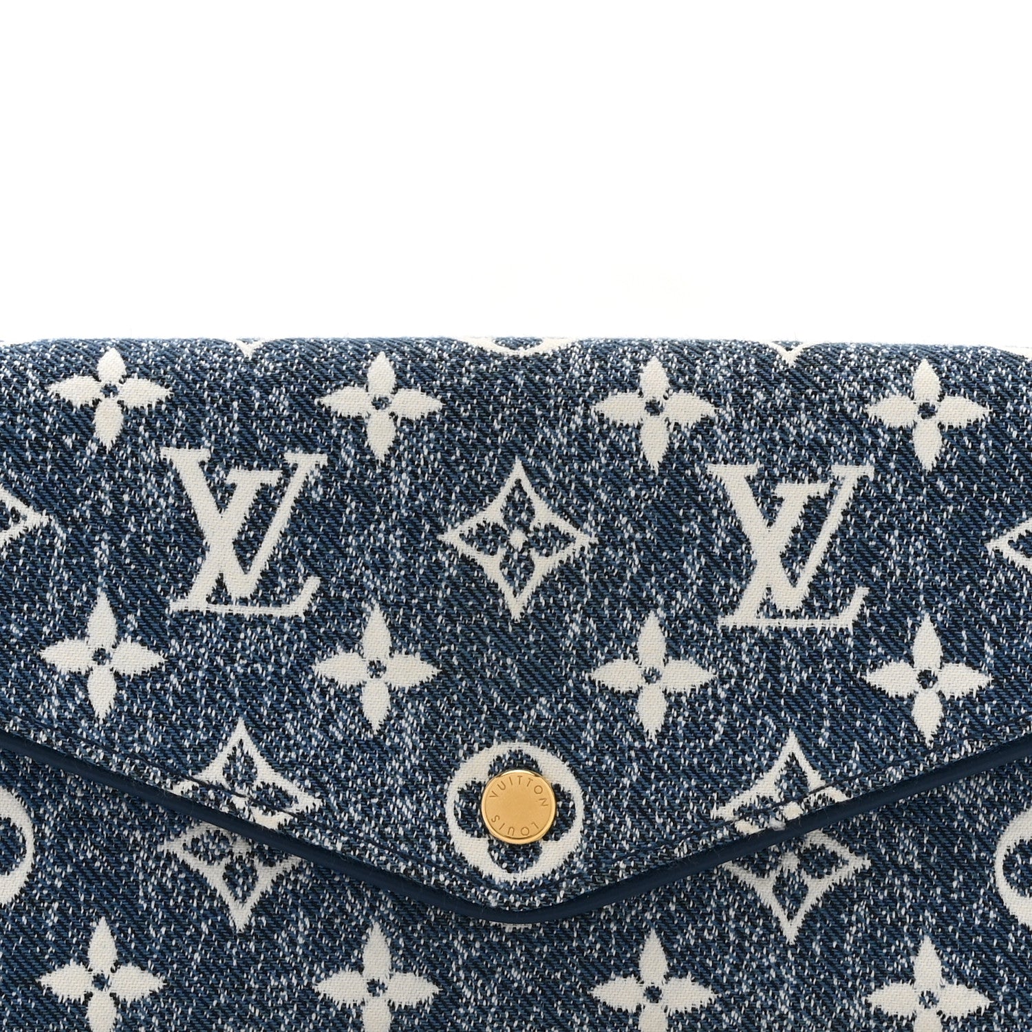 Louis Vuitton Monogram Jacquard Denim Sarah Wallet Bleu 7 of 9