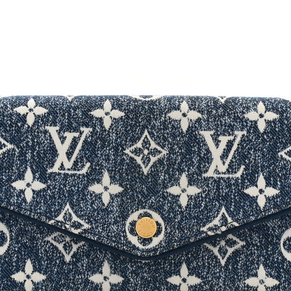 Louis Vuitton Monogram Jacquard Denim Sarah Wallet Bleu 7 of 9