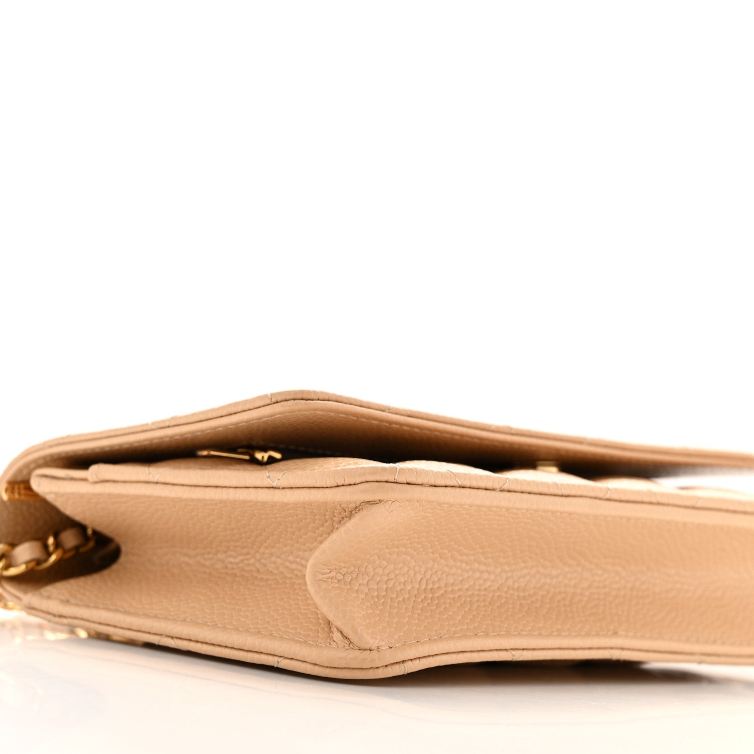 Chanel Caviar Quilted Wallet on Chain WOC Beige 10 of 11