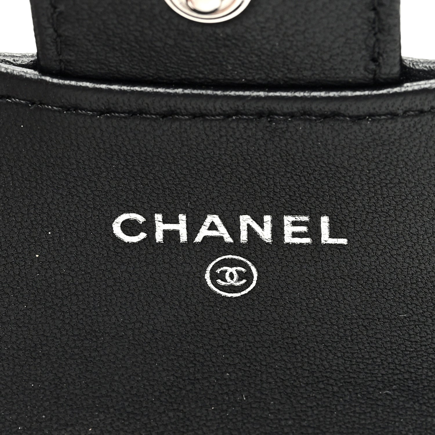 Chanel Lambskin Quilted Flap Card Holder Wallet So Black 6 of 9