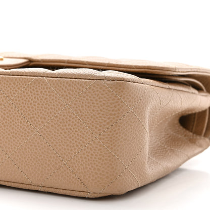 Chanel Caviar Quilted Medium Double Flap Beige 11 of 13