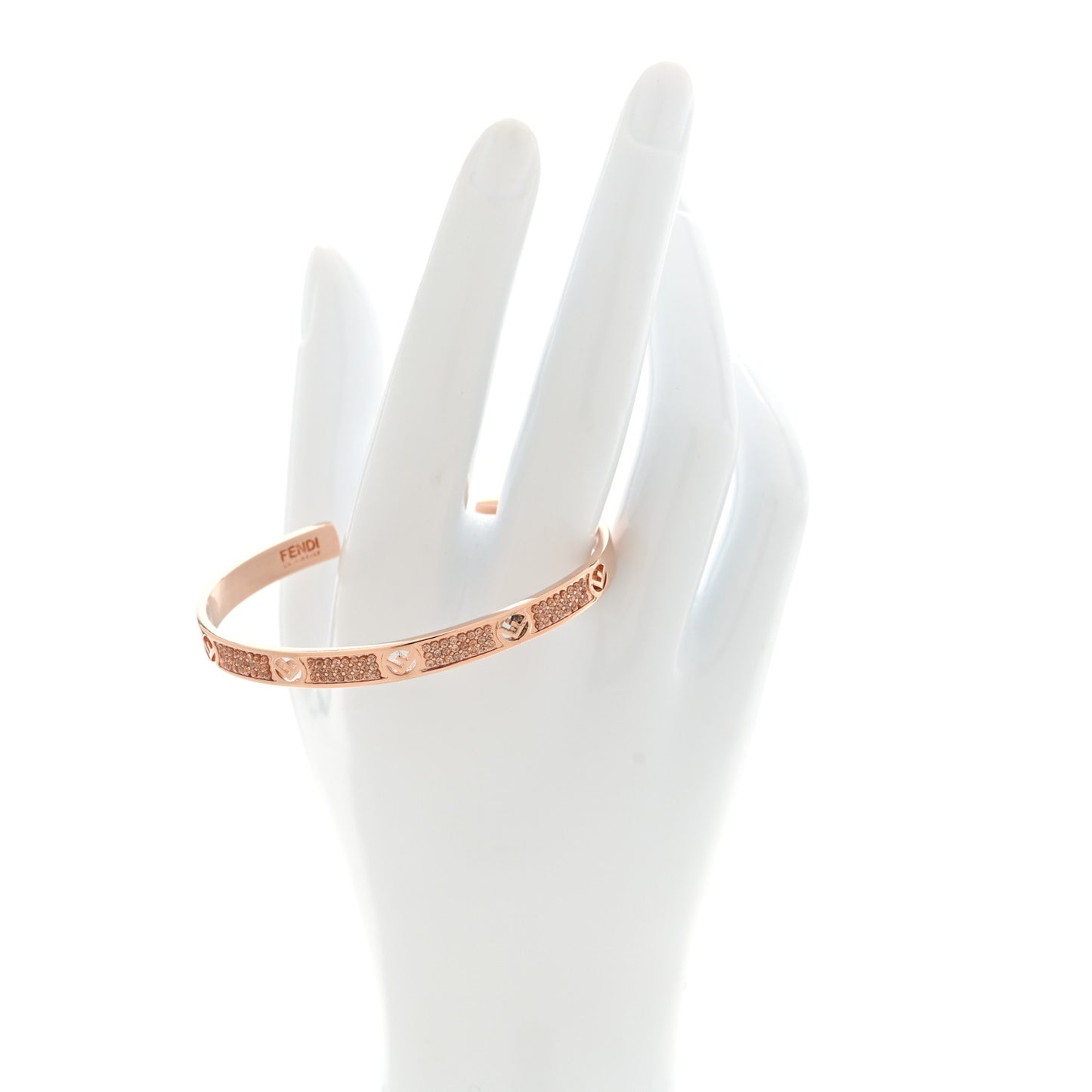 Metal Crystal F is Fendi Bracelet L Rose Gold