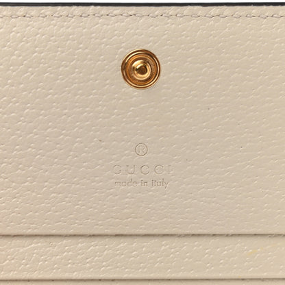 Gucci GG Supreme Monogram Textured Dollar Calfskin Web Ophidia Card Case Beige Ebony Mystic White 6 of 7