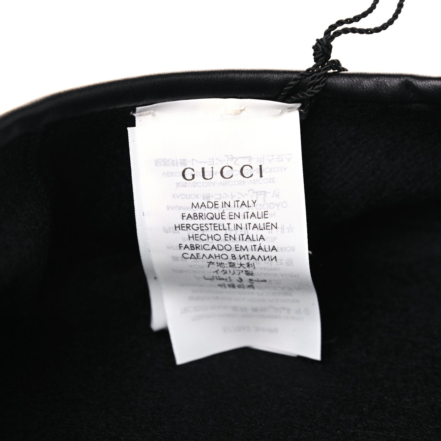 Felt Embroidered GG Patch Beret Hat Black