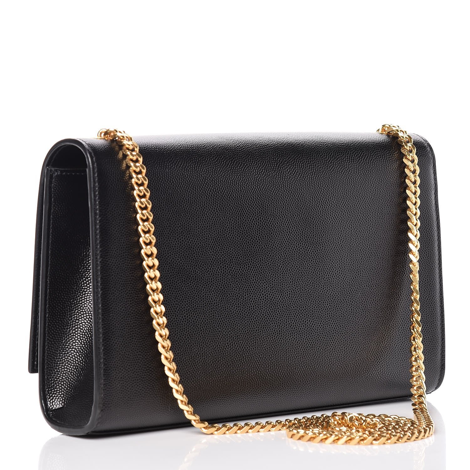 Saint Laurent Grain De Poudre Medium Classic Monogram Kate Satchel Black 3 of 10