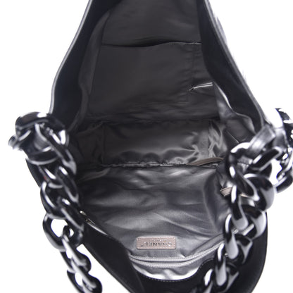 Chanel Calfskin Modern Chain Rhodoid Hobo Black 4 of 10