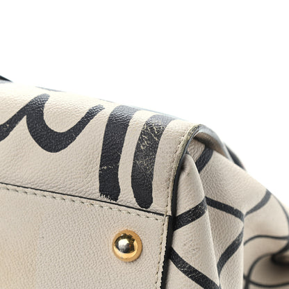 Burberry Soft Grain Calfskin L'oeil Print Medium Buckle Tote Limestone 16 of 17