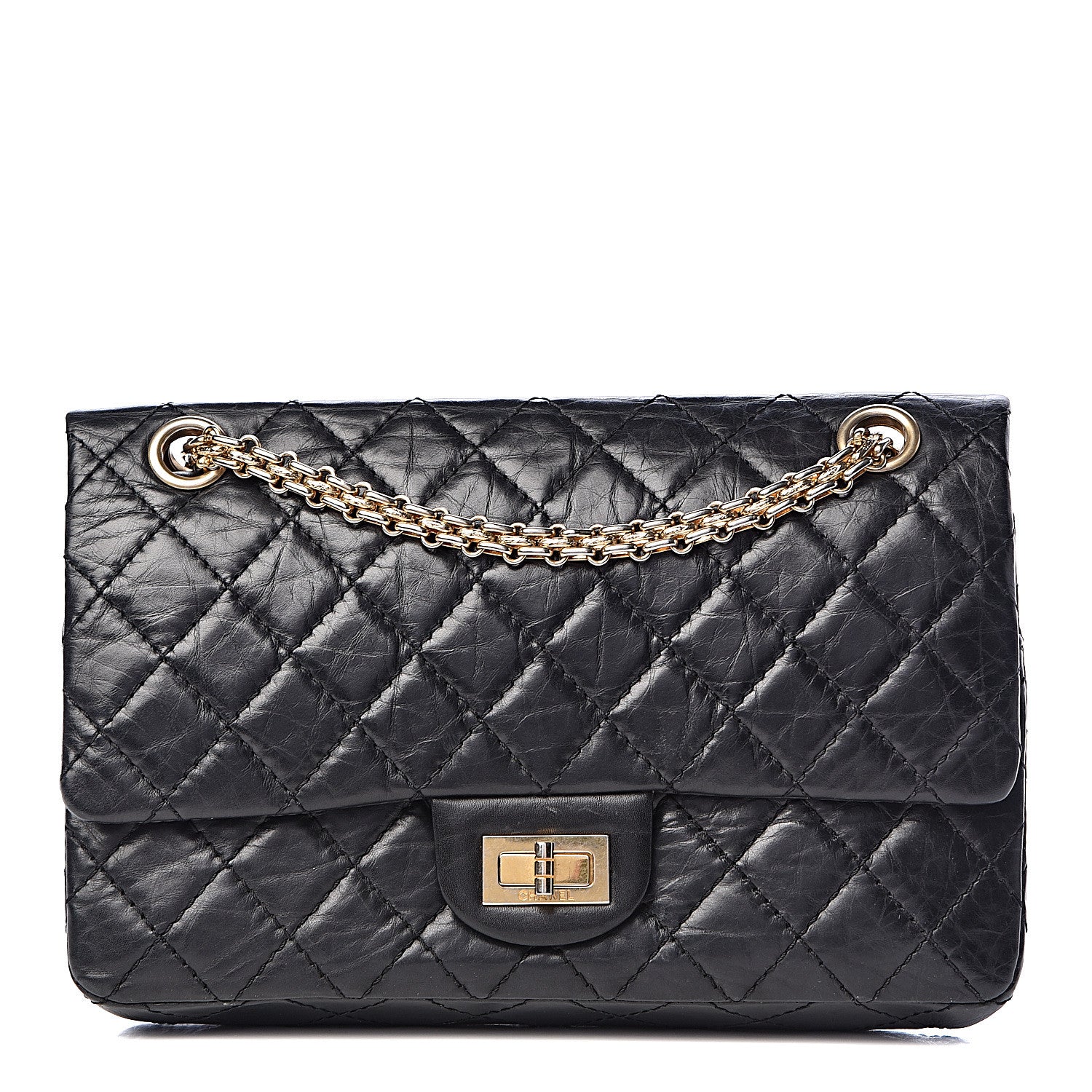 Chanel Aged Calfskin 50th Anniversary 2.55 Reissue 225 Flap Black 2 of 11