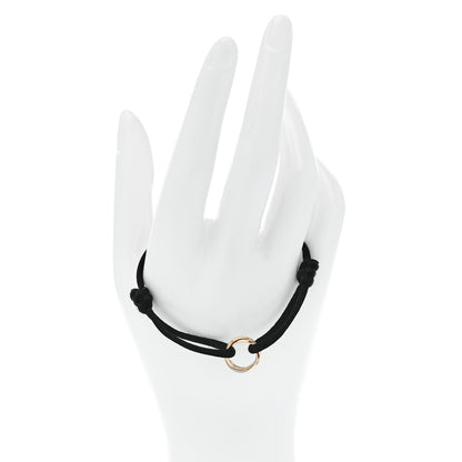 Cartier 18K Pink Yellow White Gold Trinity Adjustable Cord Bracelet Black 2 of 6
