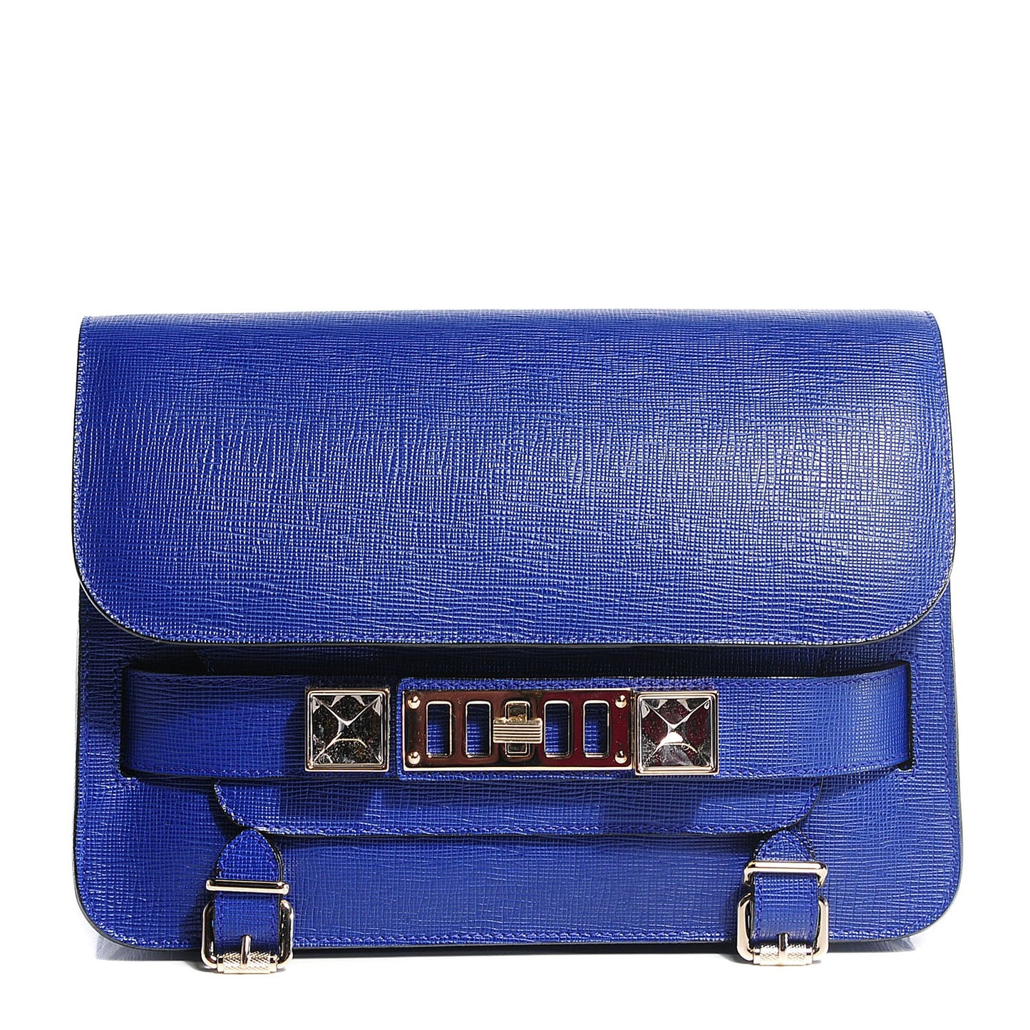 Textured Leather Mini PS11 Classic Shoulder Bag Ultramarine