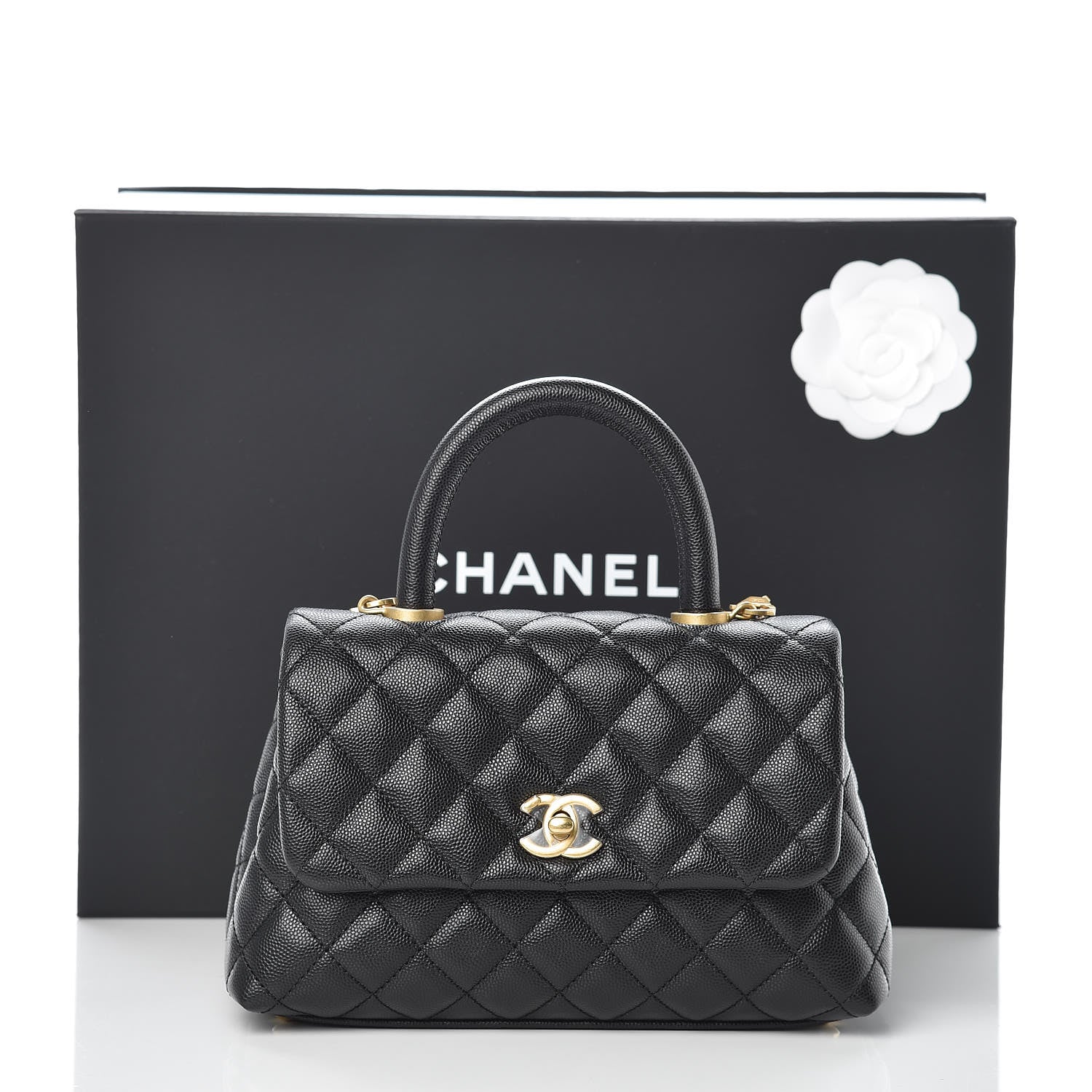 Chanel Caviar Quilted Mini Coco Handle Flap Black 10 of 10
