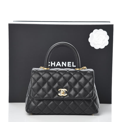 Chanel Caviar Quilted Mini Coco Handle Flap Black 10 of 10