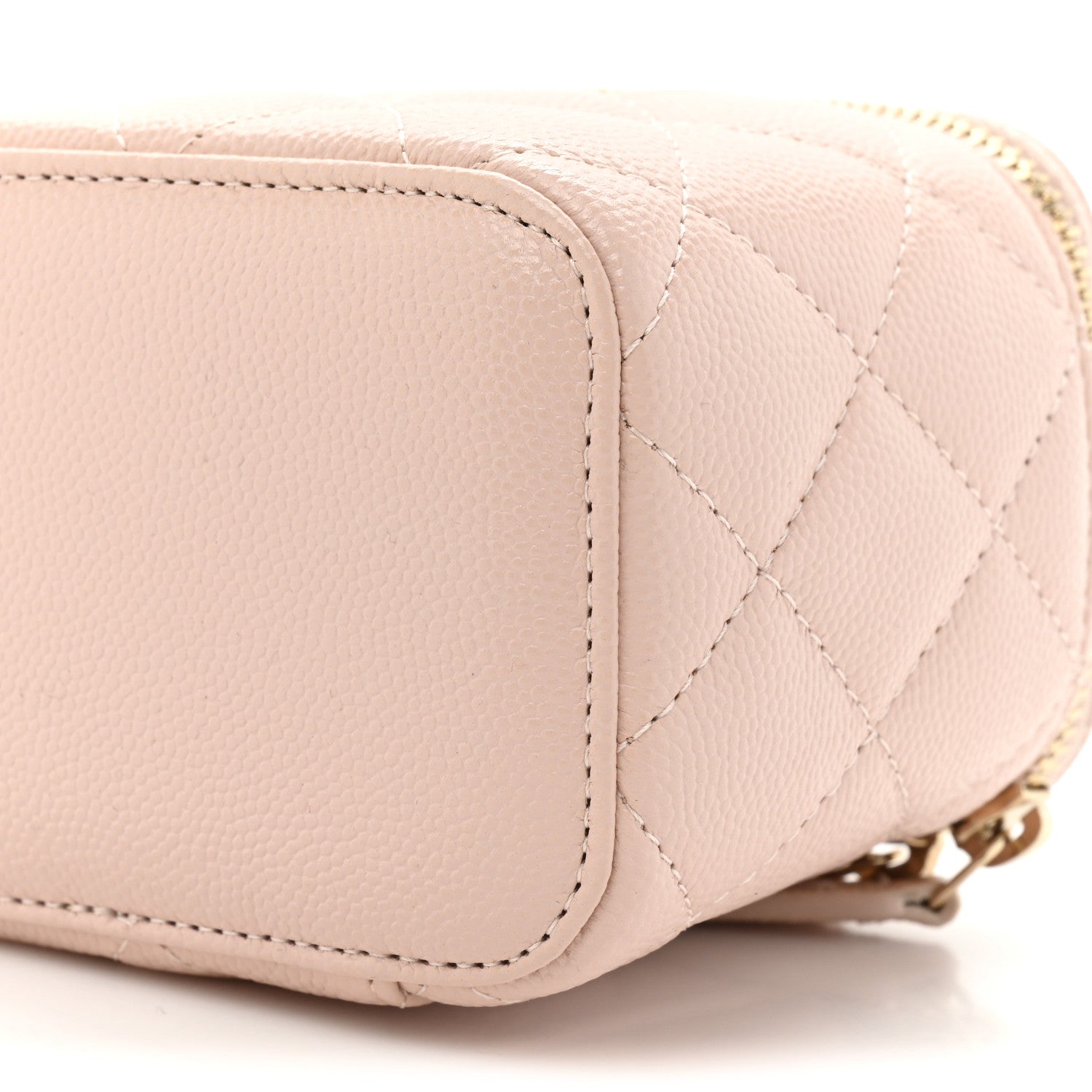 Chanel Caviar Quilted Mini Vanity Case With Chain Light Pink 8 of 9