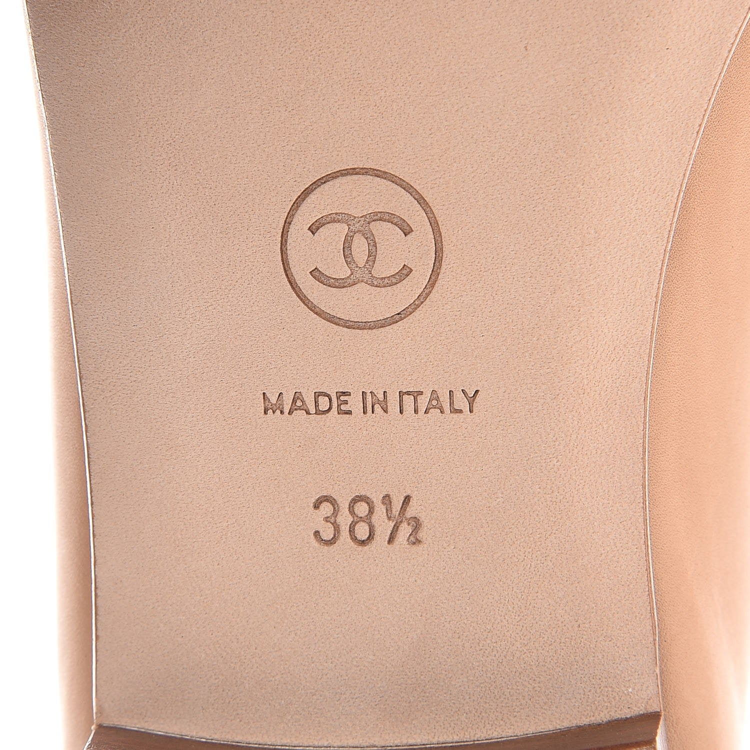 Chanel Lambskin Cap Toe Ballerina Flats 38.5 Beige Black 6 of 10