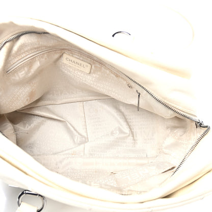 Chanel Caviar Square Stitched Satchel White 4 of 5