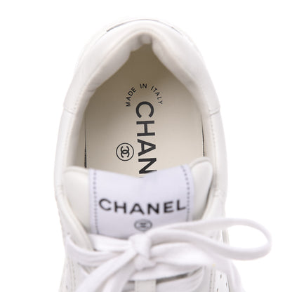 Chanel Calfskin Womens Logo Sneakers 36 White 6 of 10