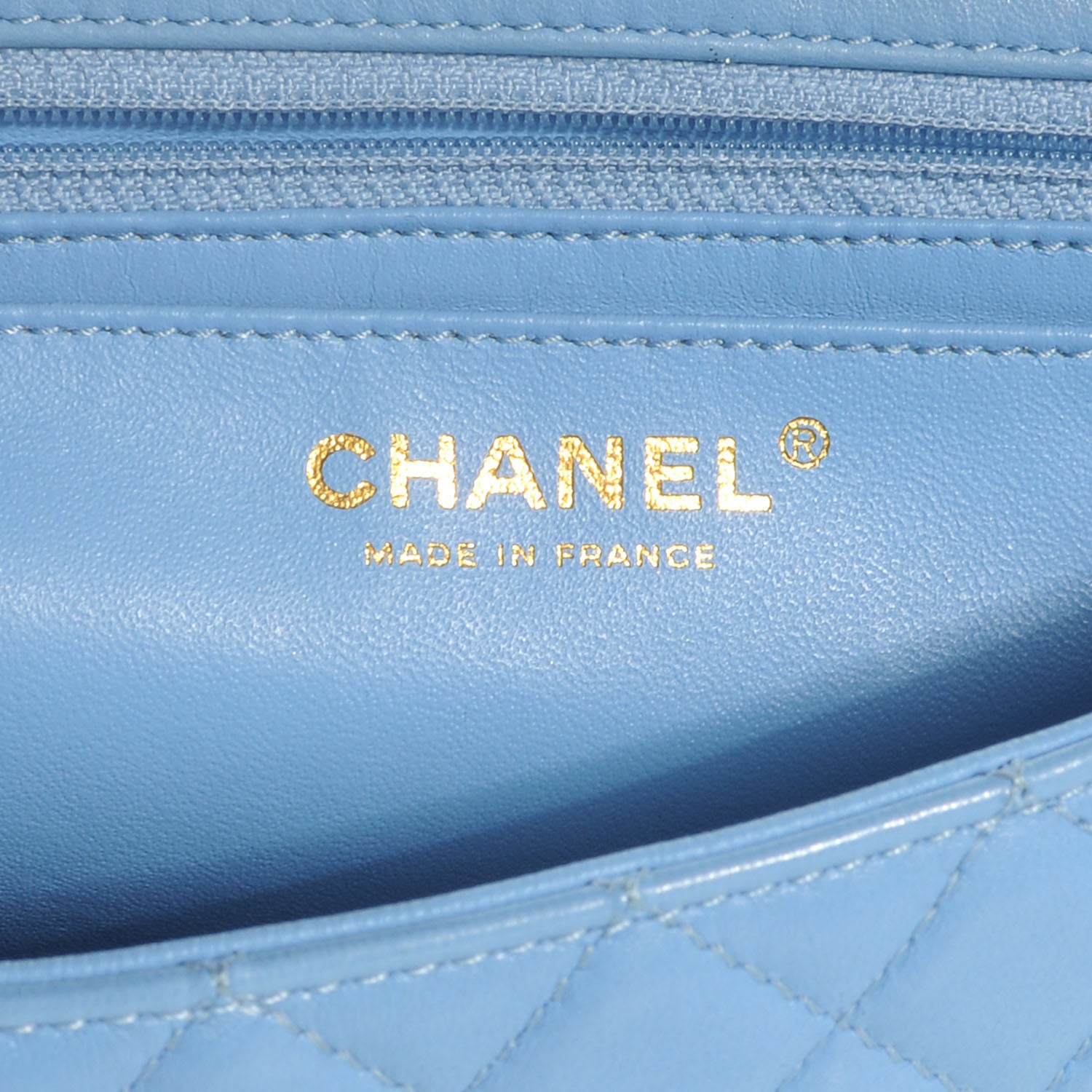 Chanel Lambskin Valentine Charms Medium Flap Baby Blue 7 of 8