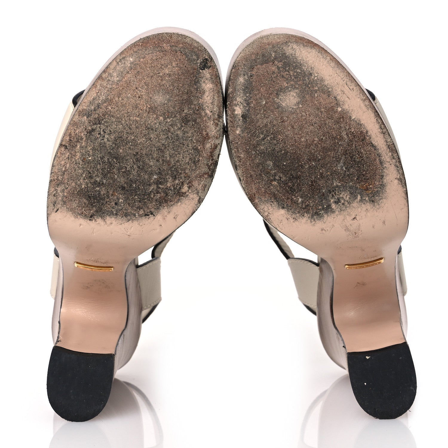 Gucci Cosmos Softy Calfskin Wooden Interlocking G Cut-Out 30/120mm Platform Sandals 37 Mystic White 7 of 16