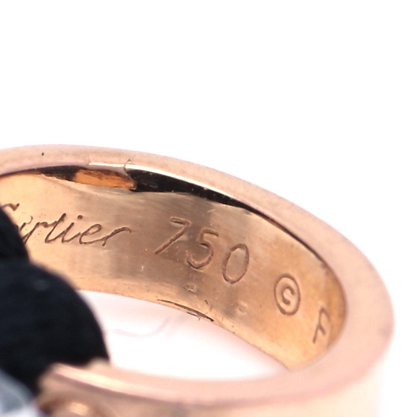 18K Pink Gold Charity LOVE Adjustable Cord Bracelet Black