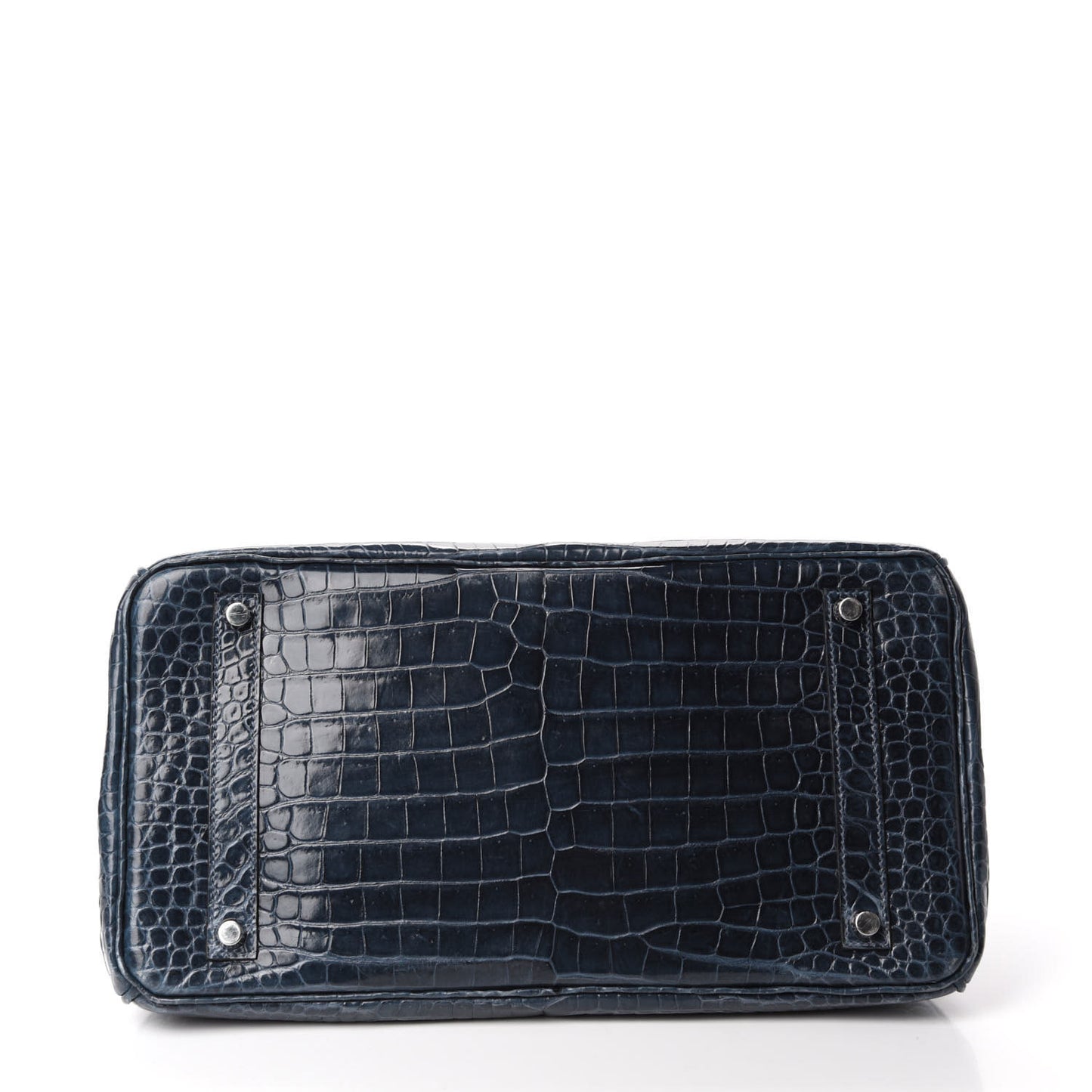 Shiny Porosus Crocodile Birkin 35 Bleu Abysse