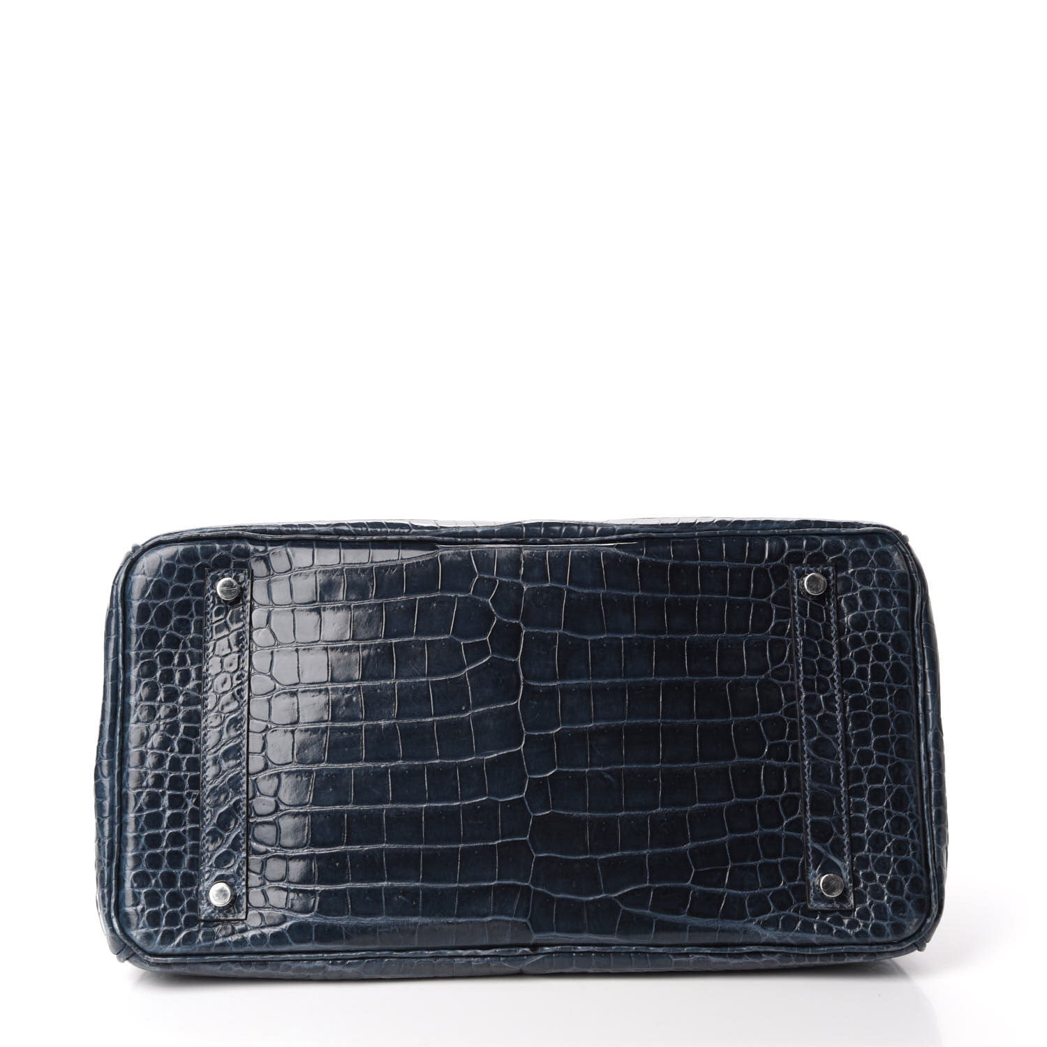 Hermes Shiny Porosus Crocodile Birkin 35 Bleu Abysse 6 of 35