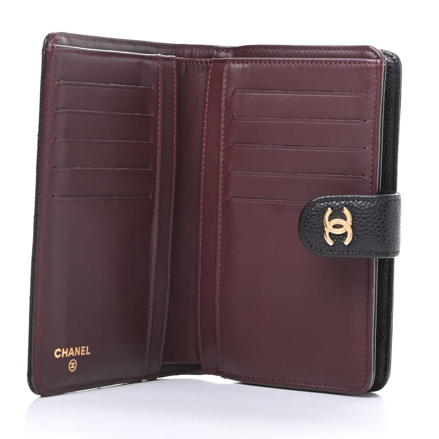 Chanel Caviar Quilted Zipped Pocket Wallet Black 5 of 10