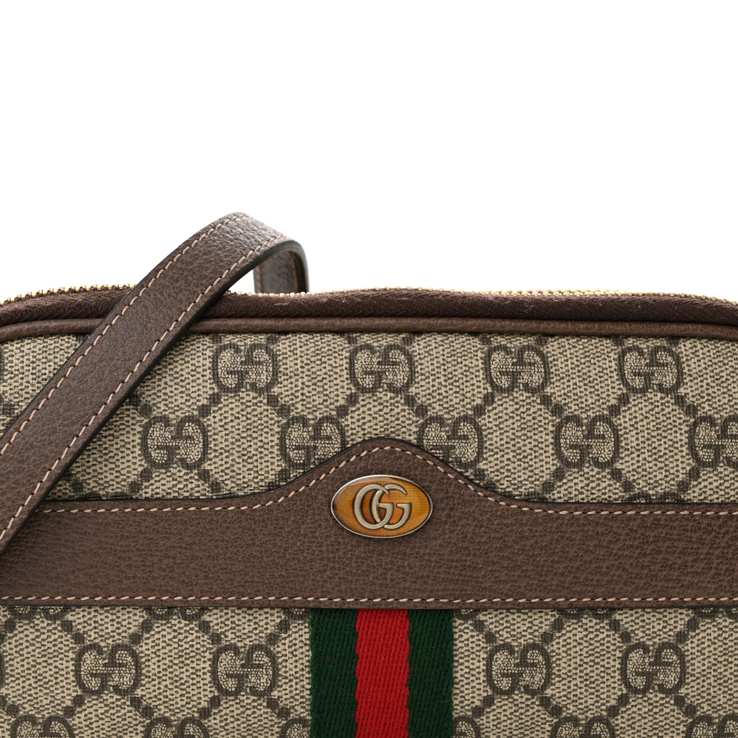 GG Supreme Monogram Web Mini Ophidia GG Bag Brown