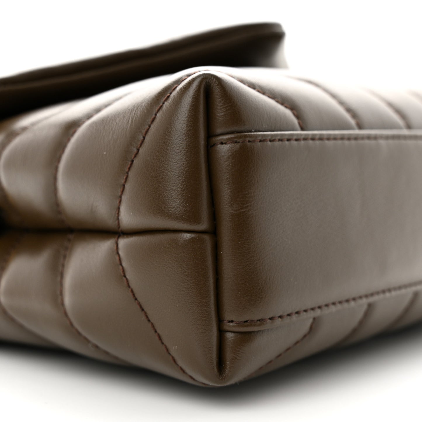 Calfskin Y Quilted Monogram Toy Loulou Crossbody Bag Soil Brown