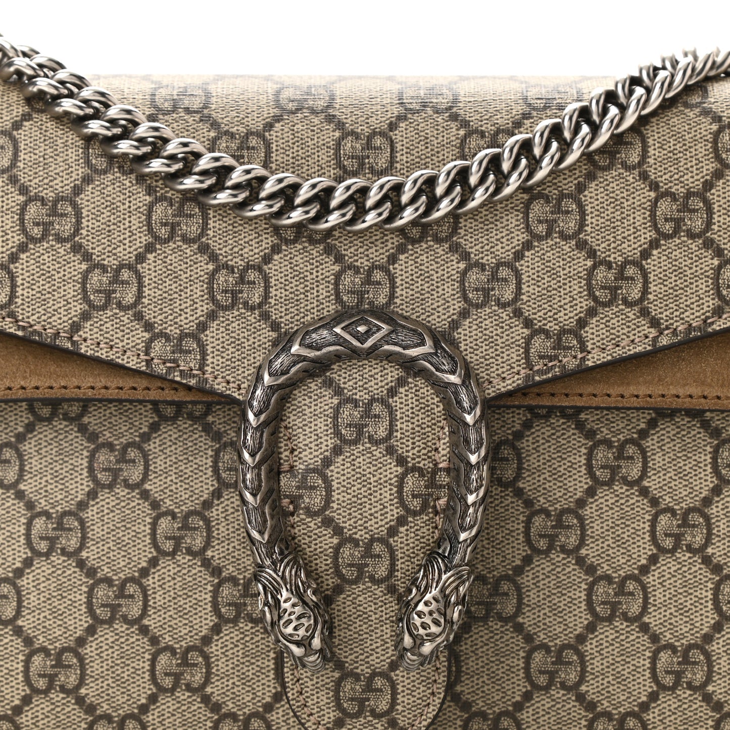GG Supreme Monogram Small Dionysus Shoulder Bag Taupe