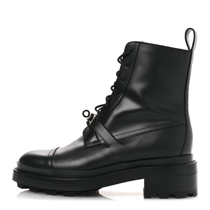 Hermes Glossed Calfskin Funk Ankle Boots 36 Black 1 of 11
