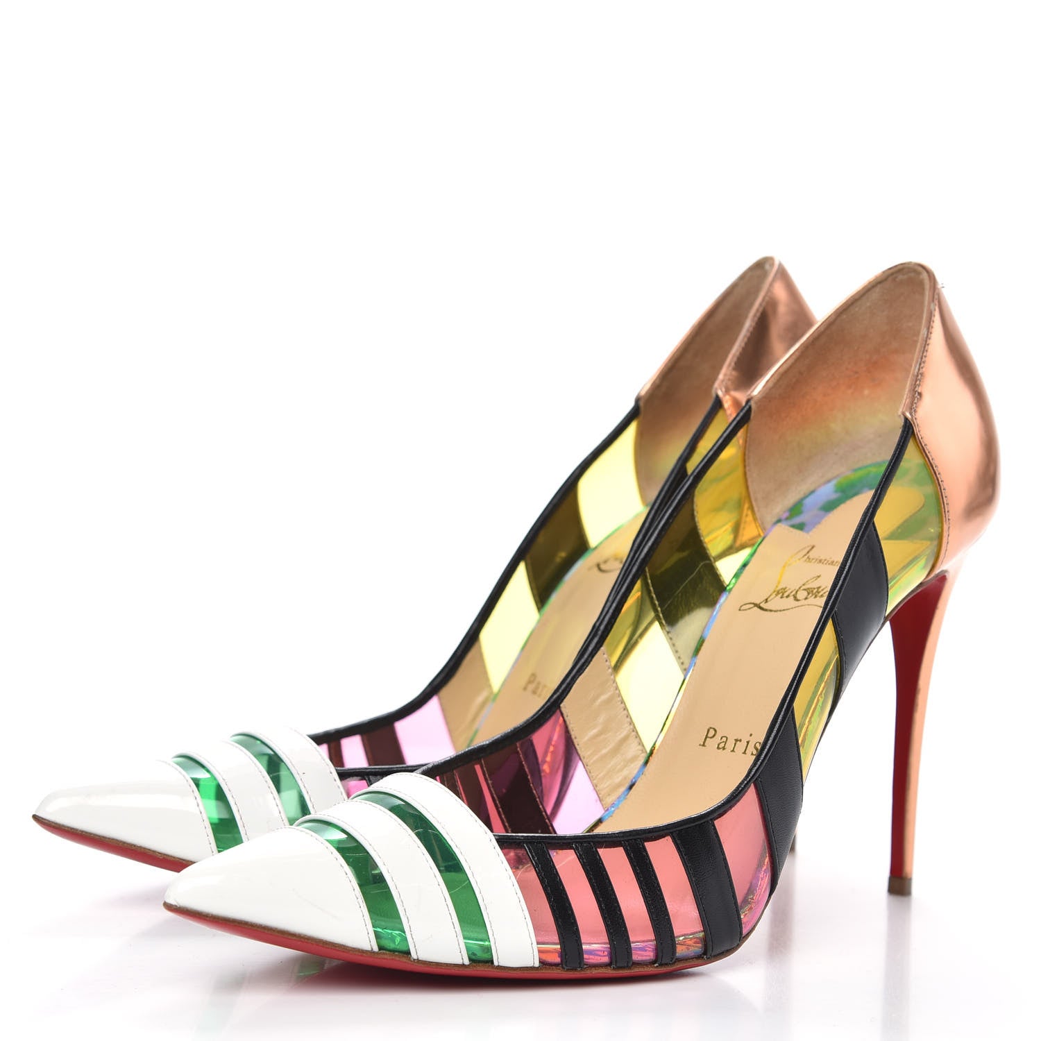 Christian Louboutin Patent Kid PVC Bandy 100 Pumps 41 Multicolor 3 of 10