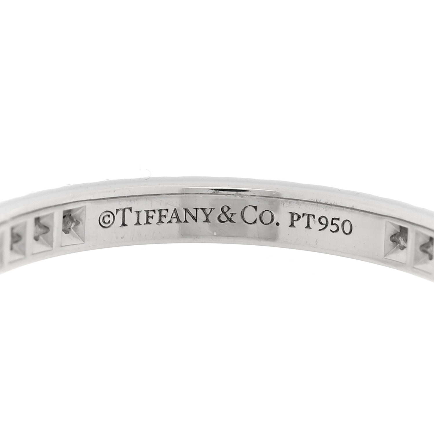 Tiffany Platinum Diamond Soleste Full Eternity Band Ring 50 5.25 4 of 6