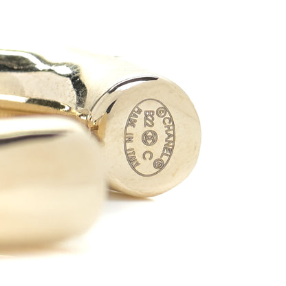 Chanel Metal Large CC Earrings Light Gold 4 of 5
