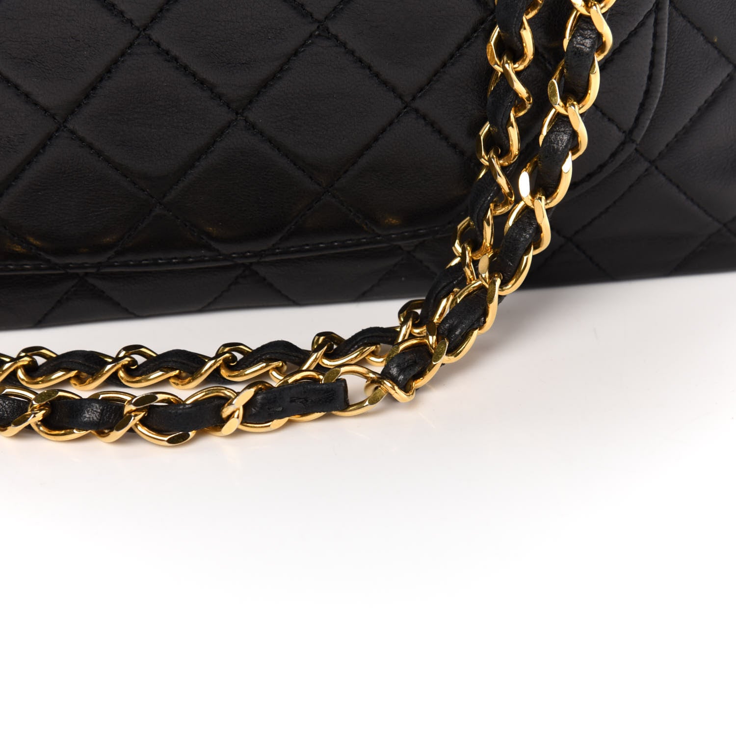 Chanel Lambskin Quilted Medium Single Flap Black 12 of 15