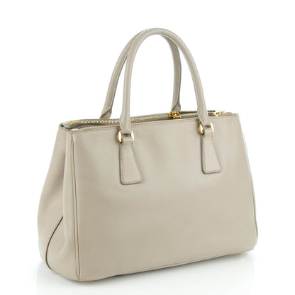 Prada Saffiano Small Galleria Double Zip Tote Pomice 6 of 12
