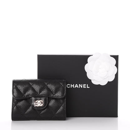 Chanel Caviar Quilted Flap Card Holder Wallet Black 10 of 10