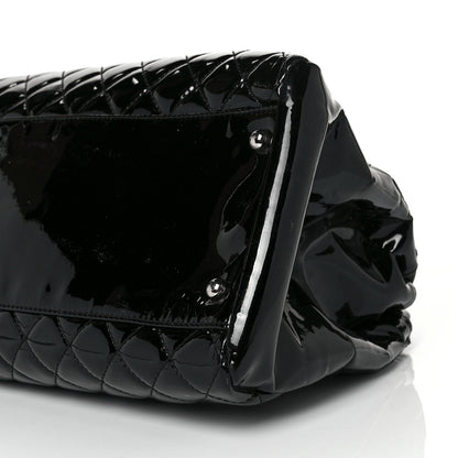 Chanel Patent Quilted Large Just Mademoiselle Bowling Bag Black 7 of 7