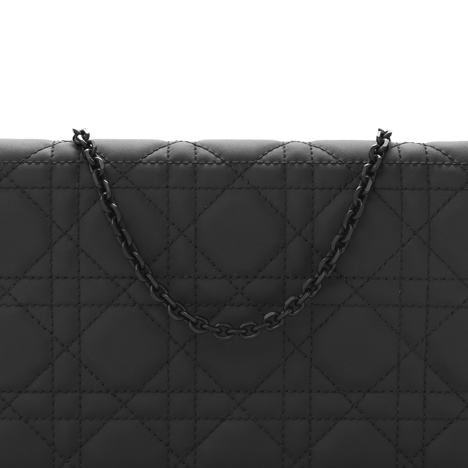 Christian Dior Ultra Matte Calfskin Cannage Lady Dior Clutch Black 8 of 12