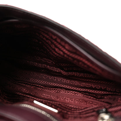 Prada Nylon Tessuto Impunturato Quilted Flap Crossbody Granato 5 of 11