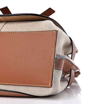 Loewe Calfskin Canvas Gate Tote Natural Tan 8 of 8